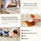 HUGEAR 2x3 Washable Area Rug Beige Vintage Neutral Small Entryway Rug Soft Non Slip Distressed Carpet Low Pile Pet Friendly for Bathroom Kitchen Hallway Porch Foyer