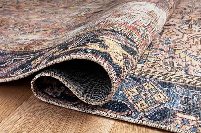 Loloi Chris Loves Julia Jules Collection JUL-02 Terracotta/Multi 7'-6'' x 9'-6'', .13" Pile Height, Area Rug