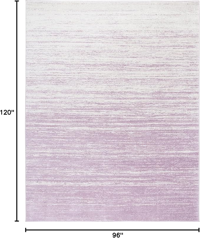 SAFAVIEH Area Rug 8x10 - Adirondack Collection - Large - Cream & Purple, Modern Ombre Design, Non Shedding & Easy to Clean, Ideal for Living Room, Bedroom, Office, Dining Space (ADR113L)