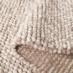 SAFAVIEH Natura Collection Area Rug - 3' Square, Beige, Handmade Wool Blend, Textured Design, Ideal for Living Room, Bedroom, Dining Space (NAT620B)
