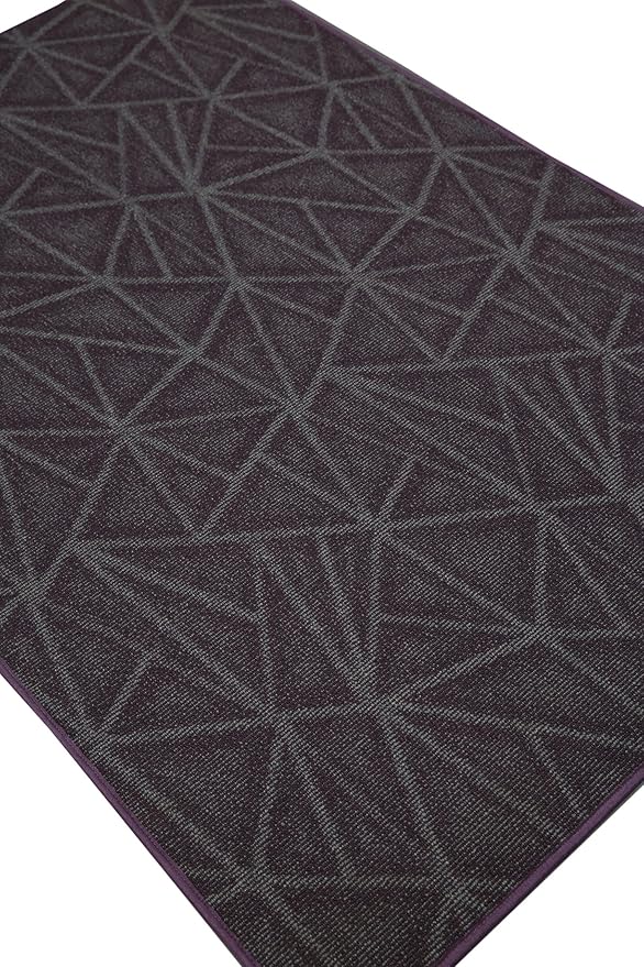 Furnish my Place Geometrical Pattern Indoor/Outdoor Refine Purple Rug, Abstract Area Rug, Home Decor Mat, Contemporary Rug for Living Room, Made in USA -3' x 6' Rectangle