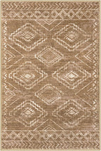 KILOCOCO Entryway Rug 3x5 Area Rug Boho Washable Non Slip Printed Throw Rugs Soft for Kitchen Living Room Dining Bedroom Geometric Moroccan Carpet, Yellow Brown Orange