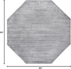 Unique Loom Finsbury Collection Area Rug - Kate (7' 10" Octagon, Gray/ Ivory)