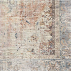 RUGGABLE Washable Vintage Runner Rug – Sarrah Coral 2.5x12, Stain-Resistant, Non-Slip Hallway Runner – Machine Washable Rug for Hallway, Entryway, Living Room & Kitchen – with Standard Pad