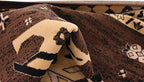 Unique Loom Taftan Collection Border Geometric Tribal Inspired Design Area Rug (8' 0 x 8' 0 Square, Brown/ Tan)