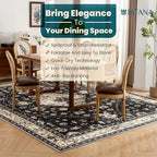 Istana 9x12 Area Rug - Black 9 x 12 Area Rugs for Living Room - Foldable 9x12 Rugs for Bedroom - Stain Resistant Washable Rug - Eco-Friendly Area Rugs Living Room