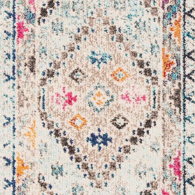 SAFAVIEH Madison Collection Accent Rug - 2'2" x 4', Blue & Yellow, Boho Diamond Distressed Design, Non-Shedding & Easy Care, Ideal for High Traffic Areas in Entryway, Living Room, Bedroom (MAD418K)