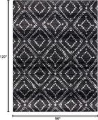 SAFAVIEH Area Rug 8x10 - Adirondack Collection - Large - Black & Ivory, Geometric Trellis Pattern, Non-Shedding & Easy Cleaning, Ideal for Living Room, Bedroom, Office, Dining Space (ADR131A)