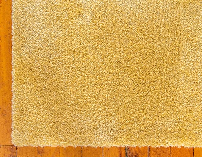 Unique Loom Solo Collection Area Rug - Calabasas (5' 3" x 7' 7" Rectangle, Yellow)
