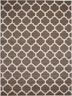 Rugs.com Lattice Collection Rug – 9' x 12' Brown Medium Rug Perfect for Living Rooms, Large Dining Rooms, Open Floorplans