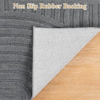 Pauwer 8x10 Washable Area Rugs for Living Room Modern Grey Solid Color Soft Fluffy Rugs for Bedroom Non Slip Boho Accent Indoor Mat Floor Carpet Cover for Kids Room Dining Room Kitchen Office