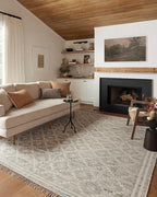Loloi Angela Rose Rivers Collection RIV-02 Lagoon/Ivory 3'-6" x 5'-6" Reversible Accent Rug