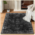Istana 4x6 Area Rug - Black Rugs for Living Room 4x6 - Foldable Rugs for Bedroom - Stain Resistant Washable Rug - Eco-Friendly Boho Area Rugs - Easy to Clean Living Room Rug 4 x 6