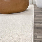 JONATHAN Y Haze Solid Low-Pile Cream Indoor Area Rug 9x12, Coastal,Bohemian,Minimalist,Classic, Easy-Cleaning for Living Room,Bedroom,Kitchen,Pet Friendly,Non-Shedding (SEU100T-9)