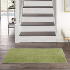 Nourison Home Nourison Essentials Green 2' x 4' Area Rug - Easy Clean, Non Shedding, Bed Room, Living Room, Dining Room, Kitchen (2' x 4')