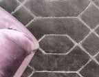 Marilyn Monroe Glam Collection Area Rug - Trellis (9' x 12' Rectangle, Gray Silver/ Silver)