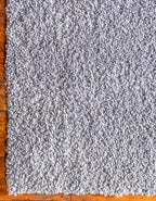 Unique Loom Davos Shag Collection Area Rug - Solid (2' 2" x 8' Runner, Sterling)