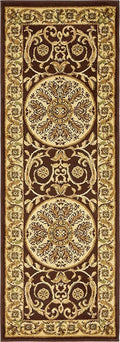 Unique Loom Versailles Collection Traditional Classic Medallion Floral Motif Area Rug (2' 2 x 6' 0 Runner, Brown/ Ivory)