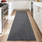 BEQHAUSE Hallway Runner Rugs 2x6, Hallway Rug Non-Slip Washable(Rolled-Up NO Creases), Runner Rug Absorbent Stain Resistant Hall Rug Carpet Runner, Entryway Rugs Floor Mat Laundry Room Rugs, Charcoal