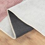 Bloom Rugs Washable Non-Slip 12 ft Runner - Pink/Dark Gray Modern Geometric Runner for Entryway, Hallway, Bathroom, and Kitchen - Exact Size: 2.5' x 12'