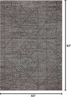 Loloi Kamala Collection KAM-06 Charcoal/Ivory 5'-3" x 7'-9" Area Rug