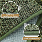 BEQHAUSE 2x3 Entryway Rug Indoor Door Mat Non-Slip Washable, Hallway Rugs Absorbent & Stain Resistant Hall Carpet Runner Rugs for Entryway, Front Door Floor Mats Laundry Room Rugs for Entry, Green
