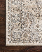 Loloi Teagan Collection TEA-03 Ivory/Sand 6'-7" x 9'-2" Area Rug, Large, Soft Neutral Rug, High-Traffic for Living Room, Bedroom, Home Office, Dining Area