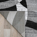Rugshop Contemporary Abstract Circles Perfect for high Traffic Areas of Your Living Room,Bedroom,Home Office,Kitchen Square Area Rug 6'6" x 6'6" Gray