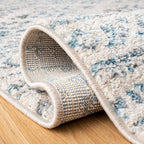 SAFAVIEH Tulum Collection Accent Rug - 2' x 5', Ivory & Turquoise, Moroccan Boho Tribal Design, Non-Shedding & Easy to Clean, Ideal for Front Door, Kitchen, Entryway, Foyer (TUL272E)