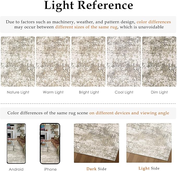 Beige Area Rug 3x5 Machine Washable Modern Abstract Office Carpet Neutral Non Slip Indoor Entry Low Pile Soft Non Shedding Small Mat Bedroom Throw Rug for Kitchen Laundry Dining Room