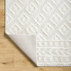 Hauteloom Eivin Living Room, Bedroom Area Rug - Plush Pile - Cream - 6'7" x 9'