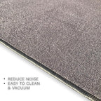Custom Made Runner Rug Low Pile with Rubber Backing for Kitchen Foyer Hallway Entry Choose Your Length Size 26 Inch Wide Solid and Plain Grey Color (7 feet x 26 inch)