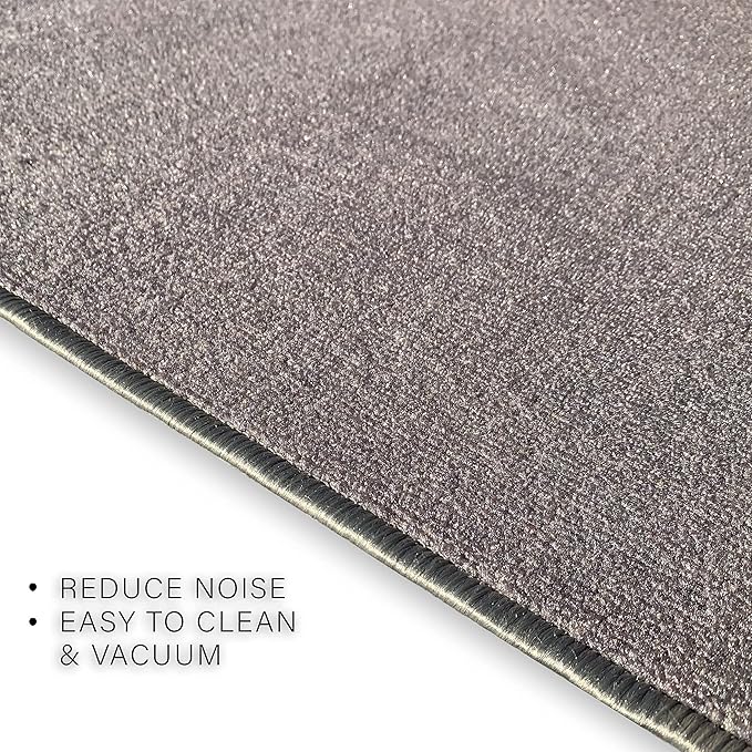 Custom Made Runner Rug Low Pile with Rubber Backing for Kitchen Foyer Hallway Entry Choose Your Length Size 26 Inch Wide Solid and Plain Grey Color (49 feet x 26 inch)