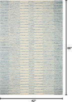Loloi Chris Loves Julia Chris Collection CHR-01 Ivory/Denim 3'-6'' x 5'-6'', .50" Pile Height, Accent Rug
