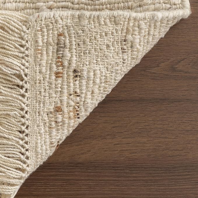 Rugs USA Juju Ivory/Grey, 5' x 8', Handmade, Diamond Trellis, Wool, Soft and Cozy, High Traffic, Stain Resistant, Easy Clean, Durable Area Rug for Bedroom, Living Room, Dining, Foyer, Entryway