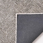 Modern Herringbone Chevron Collection Handcrafted Wool Area Rug - Durable, Zigzag Pattern, for High Traffic, Contemporary Design for Living Room, Bedroom, Dining Room Decor (Dark Olive, 2.6' x 8')