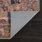 Bloom Rugs Washable 9' x 12' Rug - Beige/Terracotta Traditional Area Rug for Living Room, Bedroom, Dining Room, and Kitchen - Exact Size: 9' x 12'