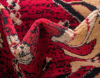 Unique Loom Taftan Collection Border Geometric Tribal Inspired Design Area Rug (7' 0 x 10' 0 Rectangular, Red/ Gold)