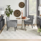 Nourison Home Versatile Ivory White 7' x 10' Area Rug - Easy Clean, Non Shedding, Bed Room, Living Room, Dining Room, Kitchen (7' x 10')