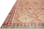 Loloi Layla Collection LAY-16 Natural/Spice 3'-6" x 5'-6" .13" Thick Accent Rug, Soft, Durable, Vintage Inspired, Distressed, Low Pile, Non-Shedding, Easy Clean, Printed, Living Room Rug
