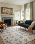 Loloi Rifle Paper Co. Rosa Collection RSA-03 Cream 3'-9" x 5'-6" Accent Rug