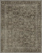 9x12 Area Rug Machine Washable Boho Rug for Living Room,Ultra-Thin Low Pile Carpet,Lightweight Indoor Printed Rug,Non Slip Floral Area Rug for Bedroom, Dining Room, Home Office,Vintage Sage Green