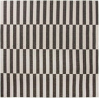 Unique Loom Outdoor Striped Collection Area Rug - Striped (13' Square, Charcoal/Ivory)