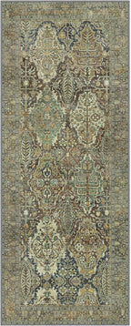 2x7 Runner Rug Machine Washable Boho Runners for Hallway,Ultra-Thin Low Pile Rug,Lightweight Indoor Carpet,Non Slip Floral Runners for Enrtyway, Corridor, Home Office, Kitchen,Sage Green