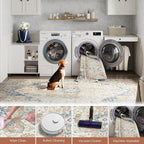 jinchan Runner Rug 2x6 Hallway Rug Kitchen Washable Runner Vintage Mat Retro Print Lightweight Non-Slip Accent Floor Cover Distressed Thin Carpet for Entryway Bathroom Bedroom Laundry Room Orange