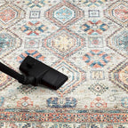 Keen Home Design 6x9 Rug - Machine Washable Area Rug with Non-Slip Backing, Ideal for Living Room, Dining Room, Bedroom - Vintage, Easy Clean, Durable, Low Pile Rug - (6' x 9')