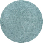 Unique Loom Davos Shag Collection Area Rug - Solid (10' Round, Aqua)