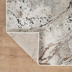 Rugshop Drifted Marble Abstract Area Rug Durable, Kid & Pet Friendly Gray, Ivory, Neutral Tones 5' x 7' Great for Living Rooms, Home Offices, or Breakfast Nooks