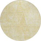 Addison Rugs Chantille ACN591 Wheat 8' x 8' Indoor Outdoor Round Rug, Easy Clean, Machine Washable, Non Shedding, Bedroom, Living Room, Dining Room, Kitchen, Patio Rug