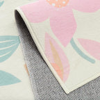 Floral Runner Rug 3x8 Washable Hallway Pink Bedroom Non Slip Cute Long Kitchen Carpet Botanical Indoor Soft Accent Rug for Bathroom Dining Laundry Living Room